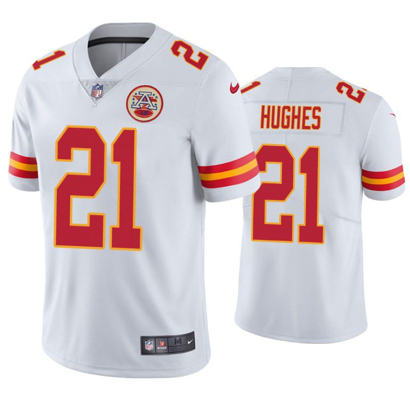 Men Kansas City Chiefs 21 Mike Hughes Nike White Limited NFL Jersey